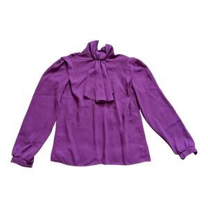 Vintage Women's San Andre Blouse, Small, Purple, Polyester